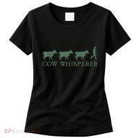 Cow Whisperer Funny Farmer Outfit For Farming Lovers Women's T-Shirt thumb 0