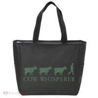 Cow Whisperer Funny Farmer Outfit For Farming Lovers Tote Bag thumb 0