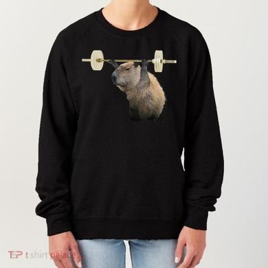 Capybara Weightlifting Funny Body Building Training Women's Sweatshirt