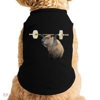 Capybara Weightlifting Funny Body Building Training Doggie Tank thumb 0