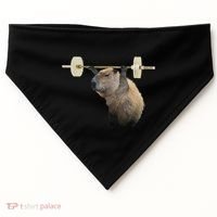 Capybara Weightlifting Funny Body Building Training USA-Made Doggie Bandana thumb 0