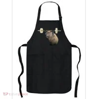 Capybara Weightlifting Funny Body Building Training Apron thumb 0