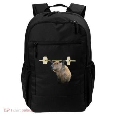 Capybara Weightlifting Funny Body Building Training Backpack