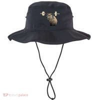 Capybara Weightlifting Funny Body Building Training Bucket Hat thumb 0