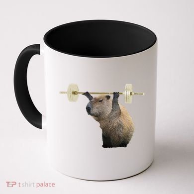 Capybara Weightlifting Funny Body Building Training Coffee Mug