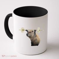 Capybara Weightlifting Funny Body Building Training Coffee Mug thumb 0