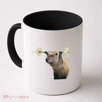 Capybara Weightlifting Funny Body Building Training Coffee Mug thumb 0