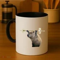 Capybara Weightlifting Funny Body Building Training Coffee Mug thumb 4
