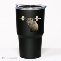 Capybara Weightlifting Funny Body Building Training Tumbler thumb 0