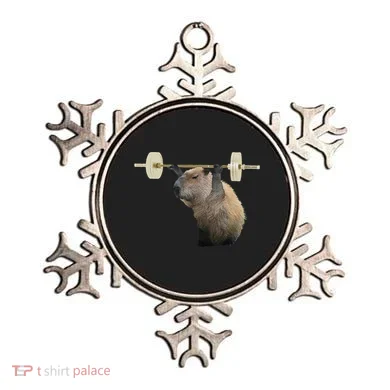 Capybara Weightlifting Funny Body Building Training Ornament