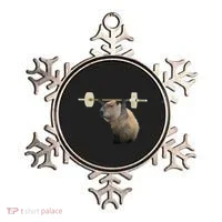 Capybara Weightlifting Funny Body Building Training Ornament thumb 0