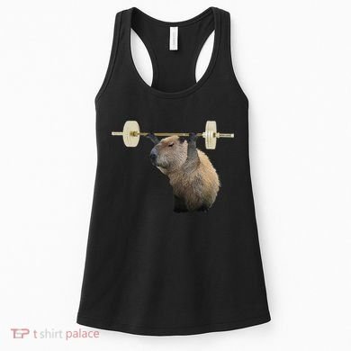 Capybara Weightlifting Funny Body Building Training Women's Tank Top