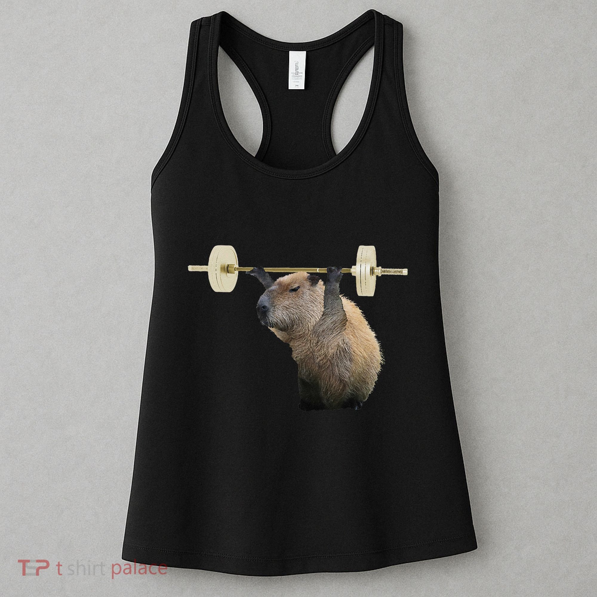 Capybara Weightlifting Funny Body Building Training Women's Tank Top