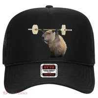 Capybara Weightlifting Funny Body Building Training Hat thumb 0