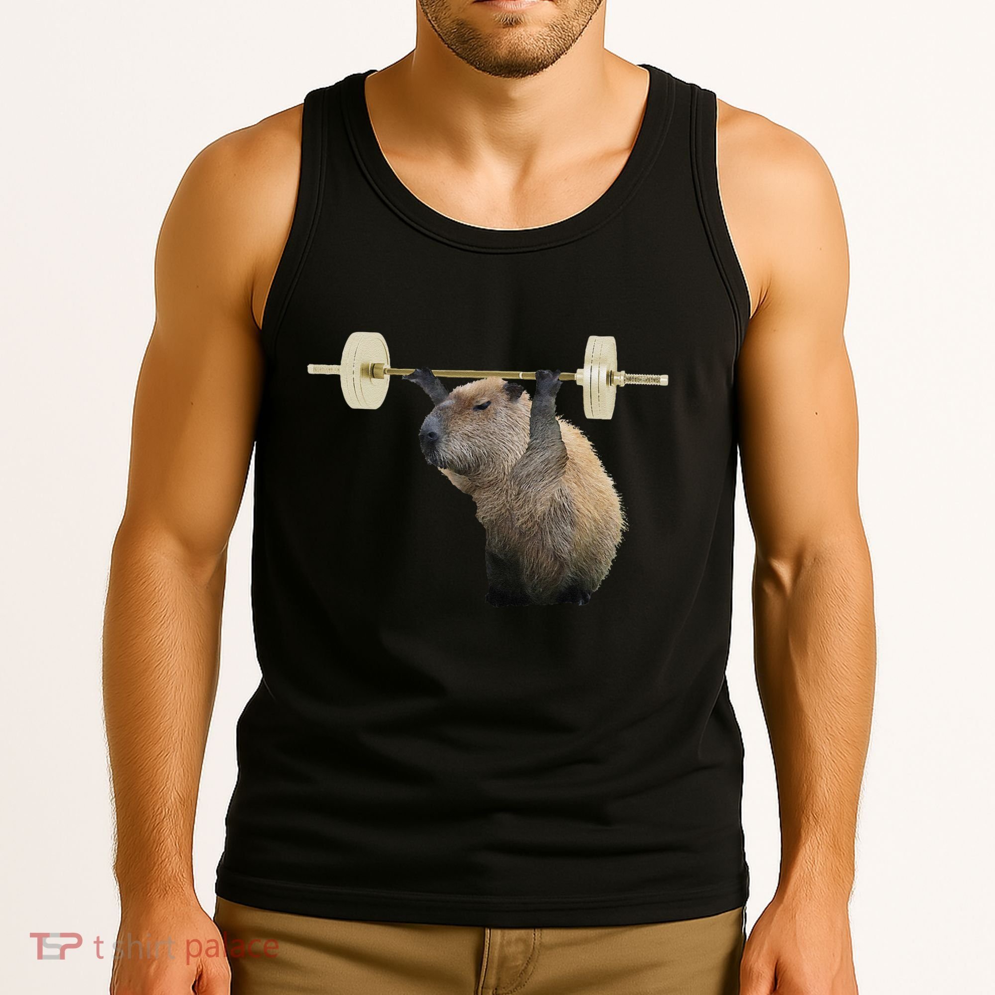 Capybara Weightlifting Funny Body Building Training Tank Top