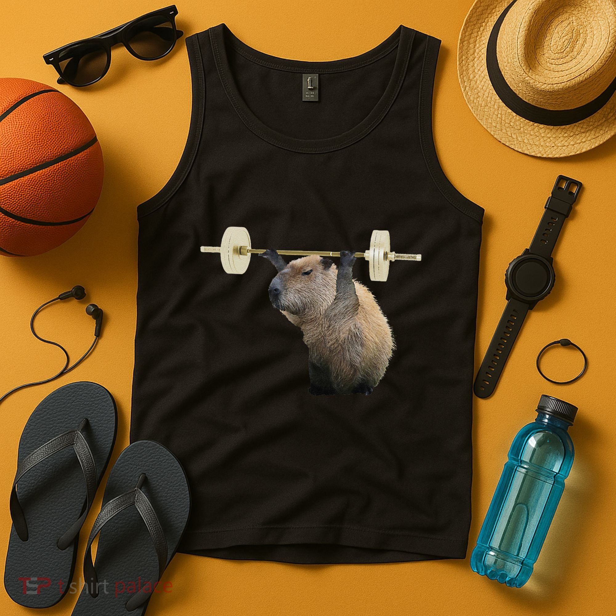 Capybara Weightlifting Funny Body Building Training Tank Top