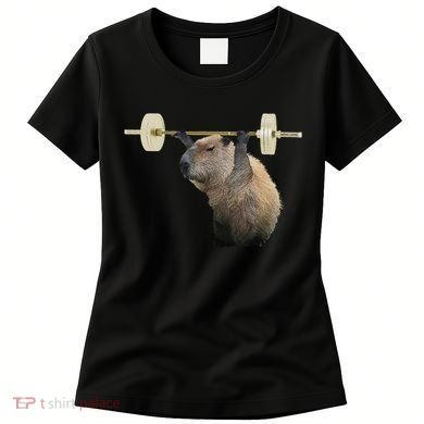 Capybara Weightlifting Funny Body Building Training Women's T-Shirt