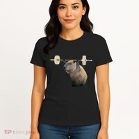 Capybara Weightlifting Funny Body Building Training Women's T-Shirt thumb 4