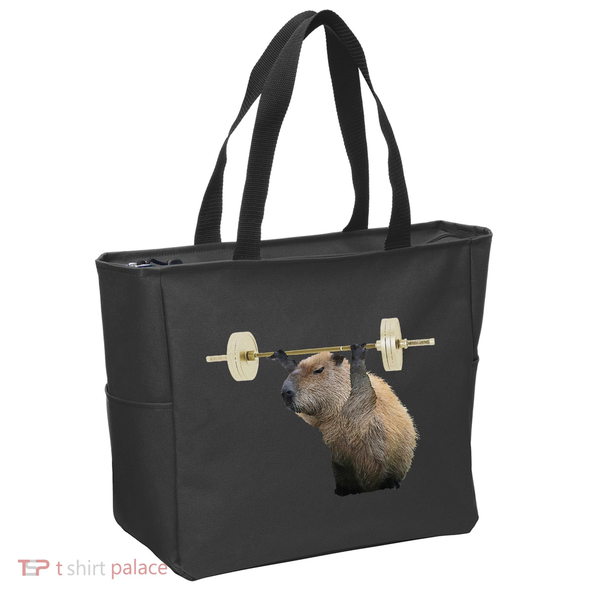 Capybara Weightlifting Funny Body Building Training Tote Bag
