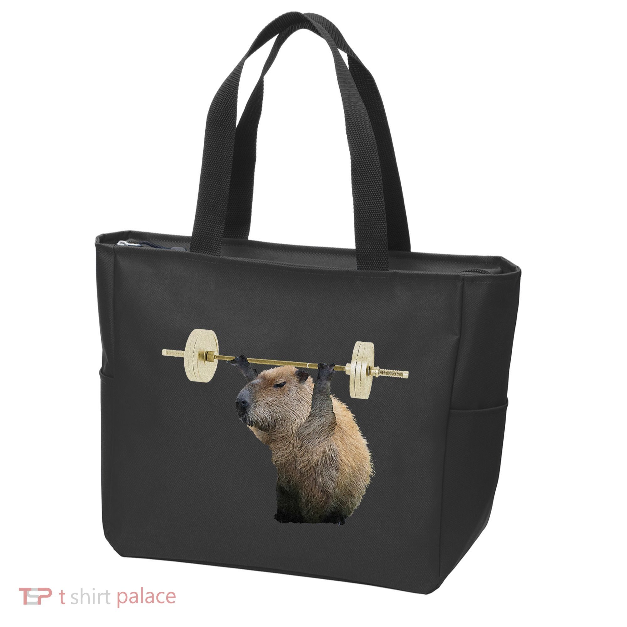 Capybara Weightlifting Funny Body Building Training Tote Bag