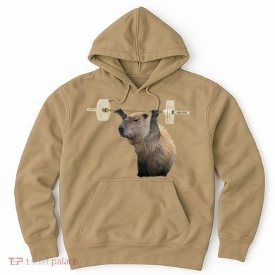 Capybara Weightlifting Funny Body Building Training Hoodie