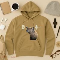 Capybara Weightlifting Funny Body Building Training Hoodie thumb 3