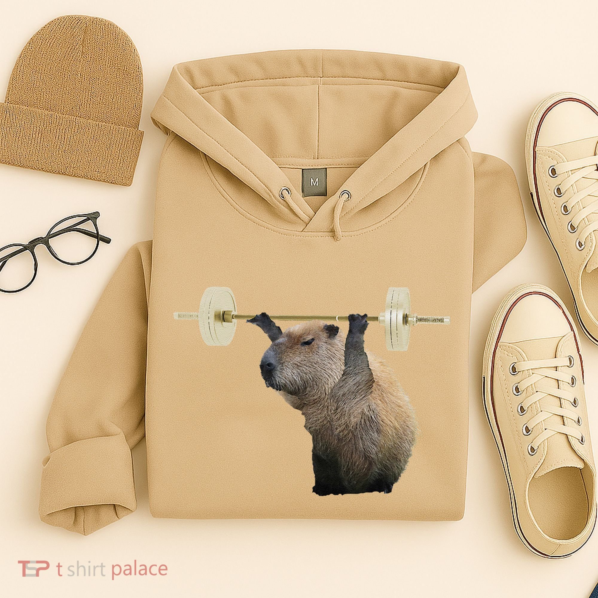 Capybara Weightlifting Funny Body Building Training Hoodie