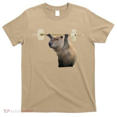 Capybara Weightlifting Funny Body Building Training T-Shirt