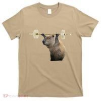 Capybara Weightlifting Funny Body Building Training T-Shirt thumb 0