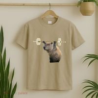 Capybara Weightlifting Funny Body Building Training T-Shirt thumb 2
