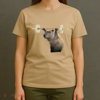 Capybara Weightlifting Funny Body Building Training T-Shirt thumb 4