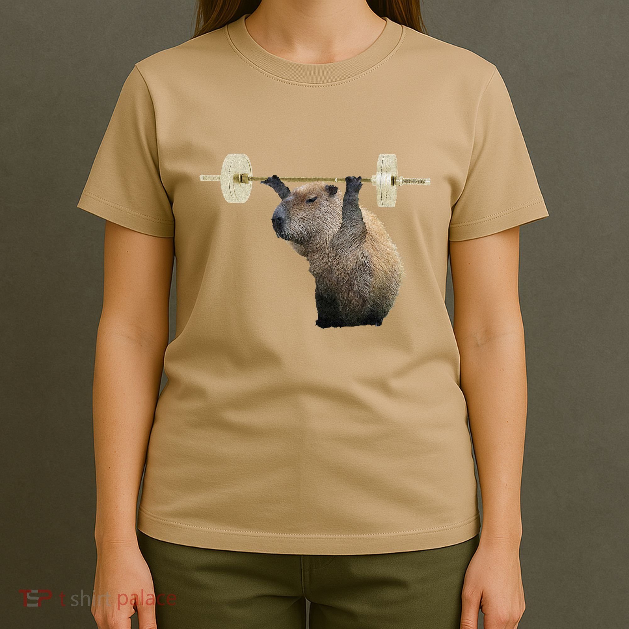 Capybara Weightlifting Funny Body Building Training T-Shirt