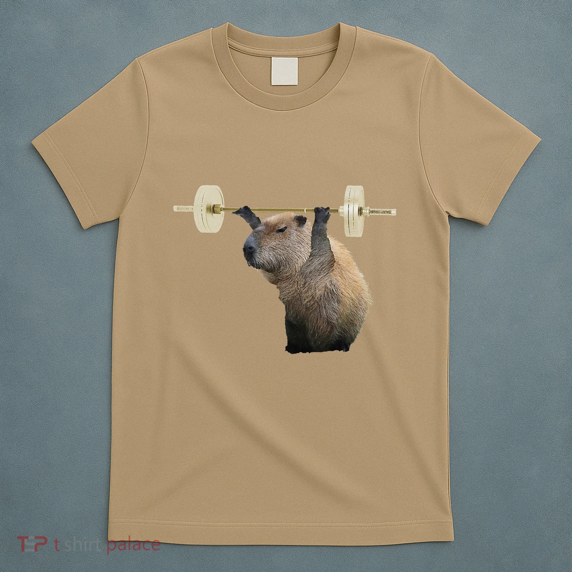 Capybara Weightlifting Funny Body Building Training T-Shirt