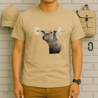 Capybara Weightlifting Funny Body Building Training T-Shirt thumb 6