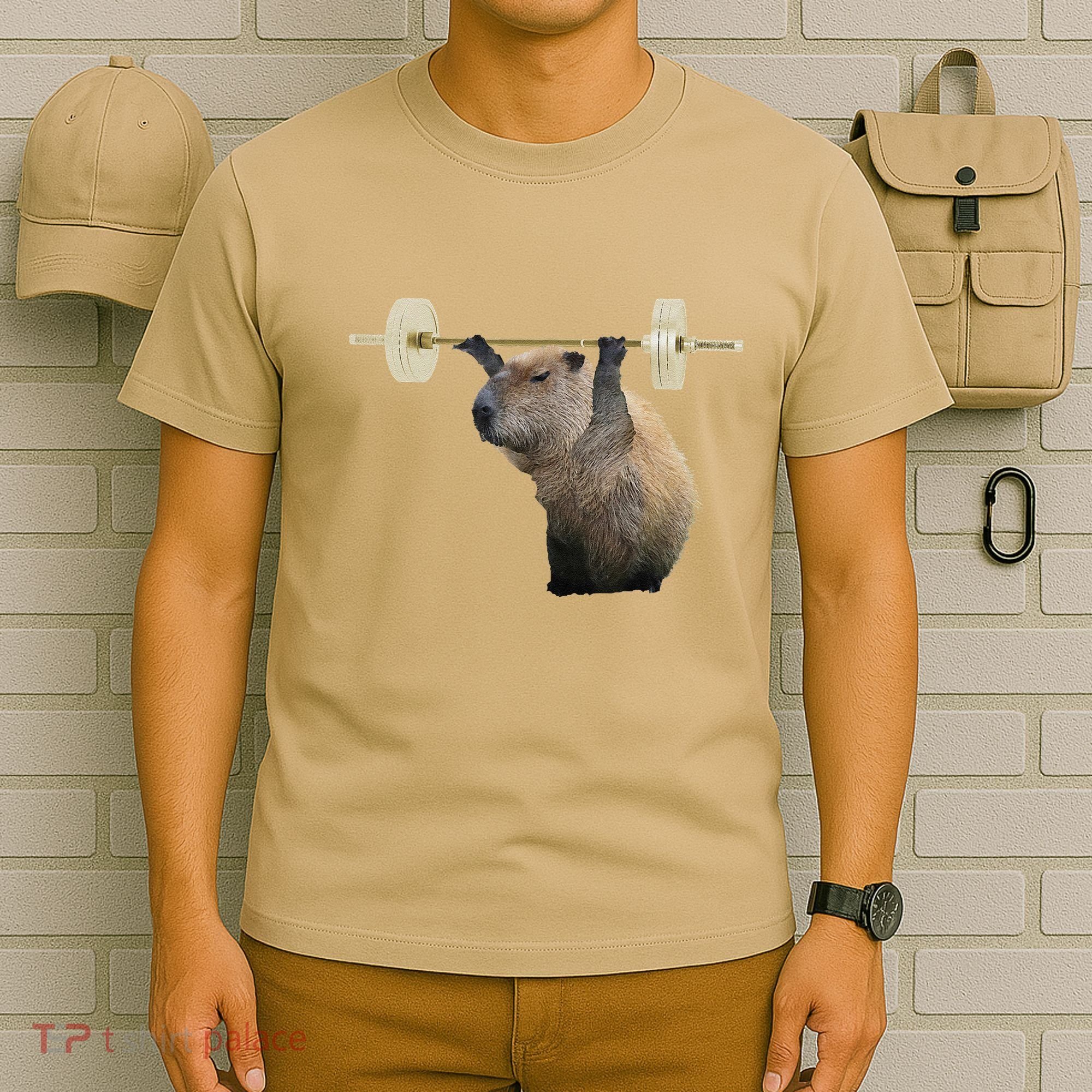 Capybara Weightlifting Funny Body Building Training T-Shirt