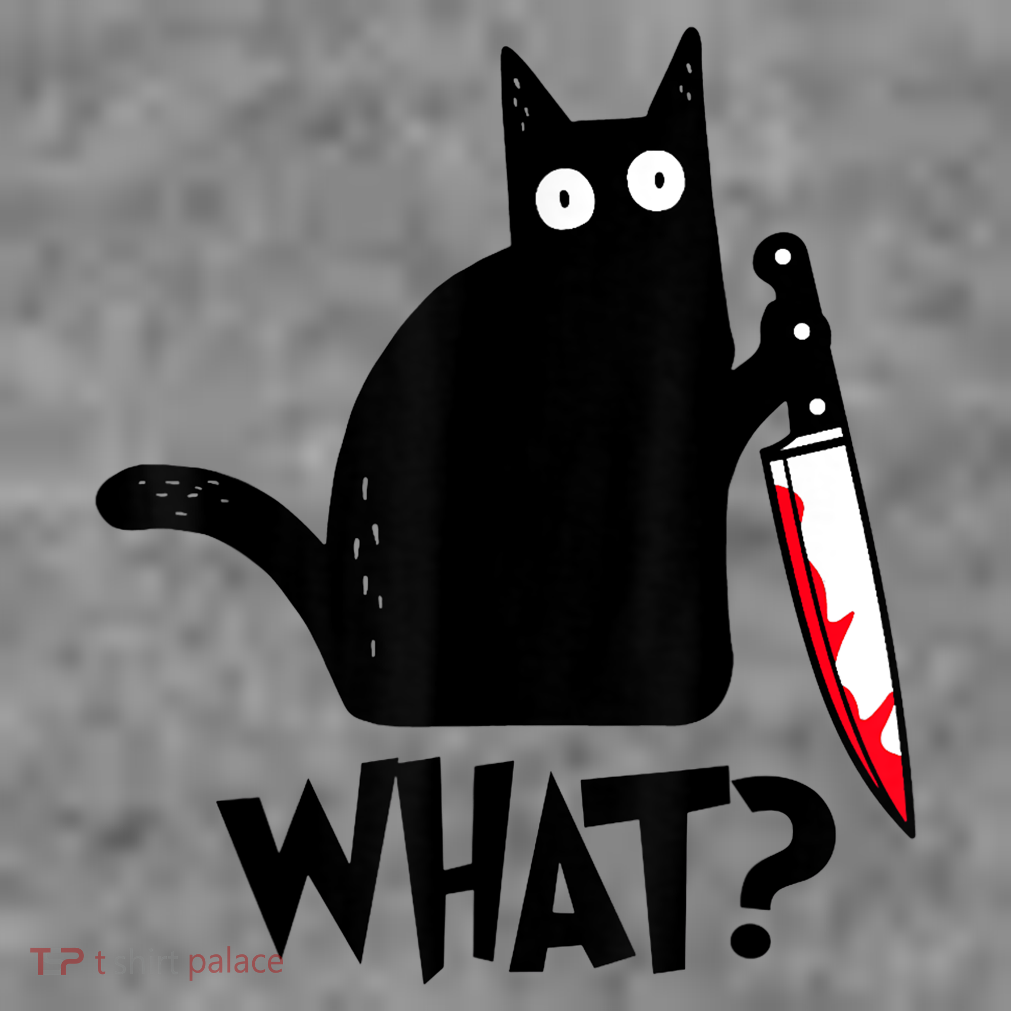 Cat What? Funny Black Cat Murderous Cat With Knife Toddler Hoodie
