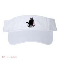 Cat What? Funny Black Cat Murderous Cat With Knife Visor thumb 0