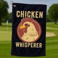 Chicken Whisperer Funny Chicken Lover Chicken Farmer Golf Towel thumb 1