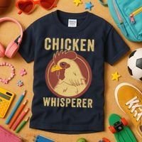Chicken Whisperer Funny Chicken Lover Chicken Farmer Kids T-Shirt thumb 3