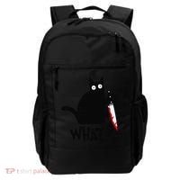 Cat What Funny Black Cat Murderous Cat With Knife Backpack thumb 0