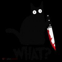 Cat What Funny Black Cat Murderous Cat With Knife Coffee Mug thumb 5