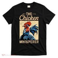 Chicken Whisperer Funny Vintage Chicken Portrait Farming Hen T-Shirt thumb 0