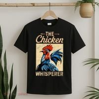 Chicken Whisperer Funny Vintage Chicken Portrait Farming Hen T-Shirt thumb 2