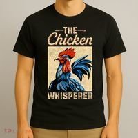 Chicken Whisperer Funny Vintage Chicken Portrait Farming Hen T-Shirt thumb 3