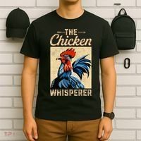 Chicken Whisperer Funny Vintage Chicken Portrait Farming Hen T-Shirt thumb 6