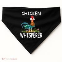 Chicken Whisperer Funny Chicken Tee For Farmers USA-Made Doggie Bandana thumb 0