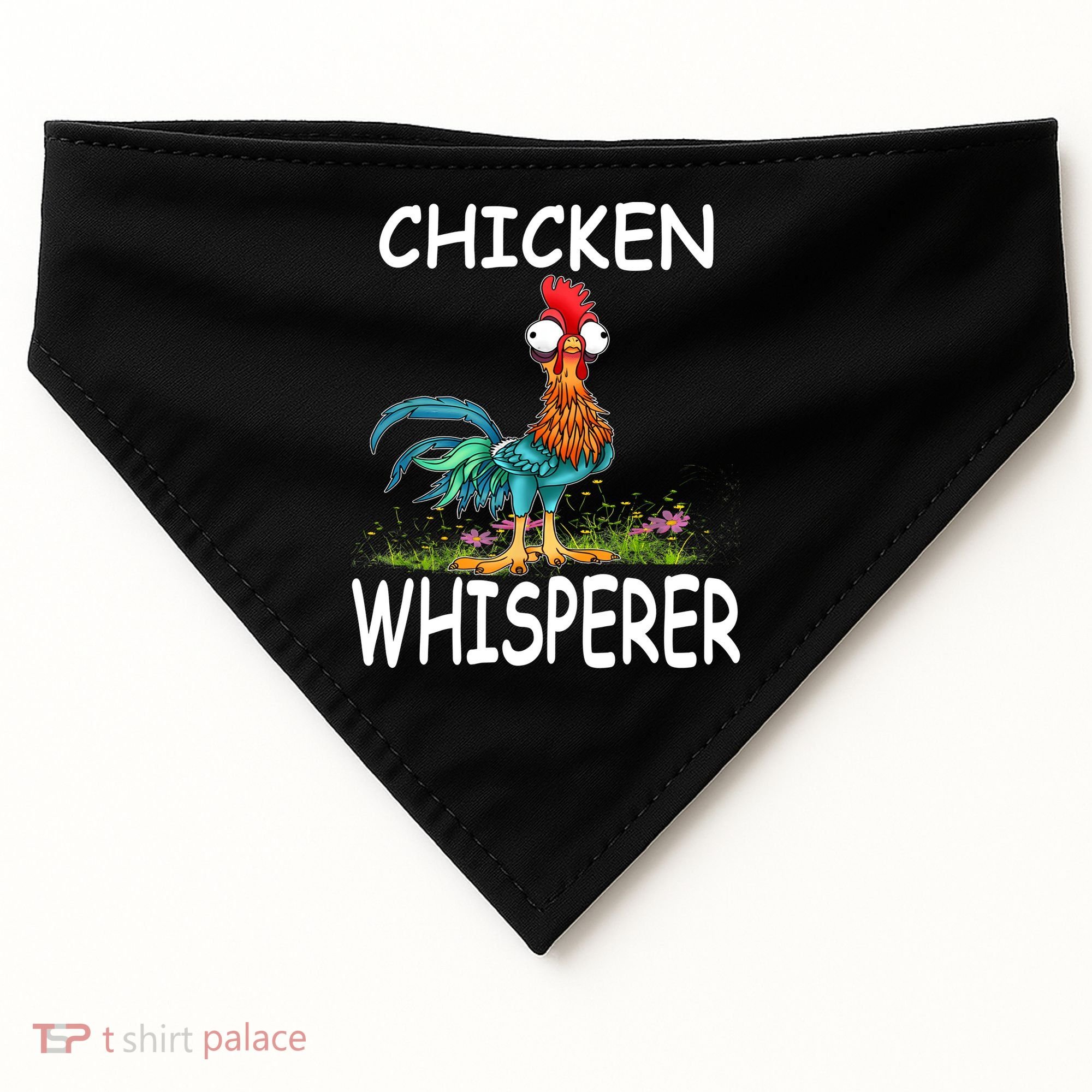 Chicken Whisperer Funny Chicken Tee For Farmers USA-Made Doggie Bandana