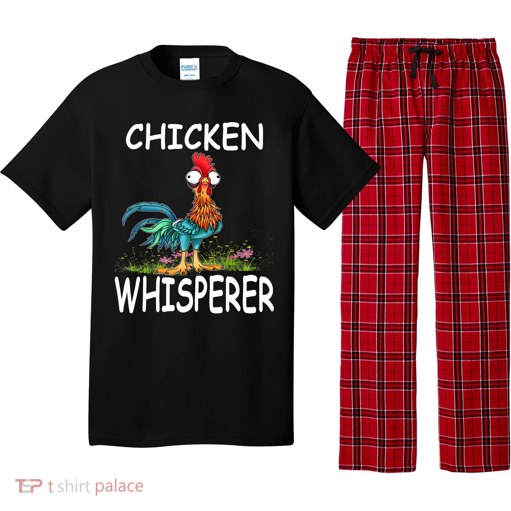 Chicken Whisperer Funny Chicken Tee For Farmers Pajama Set