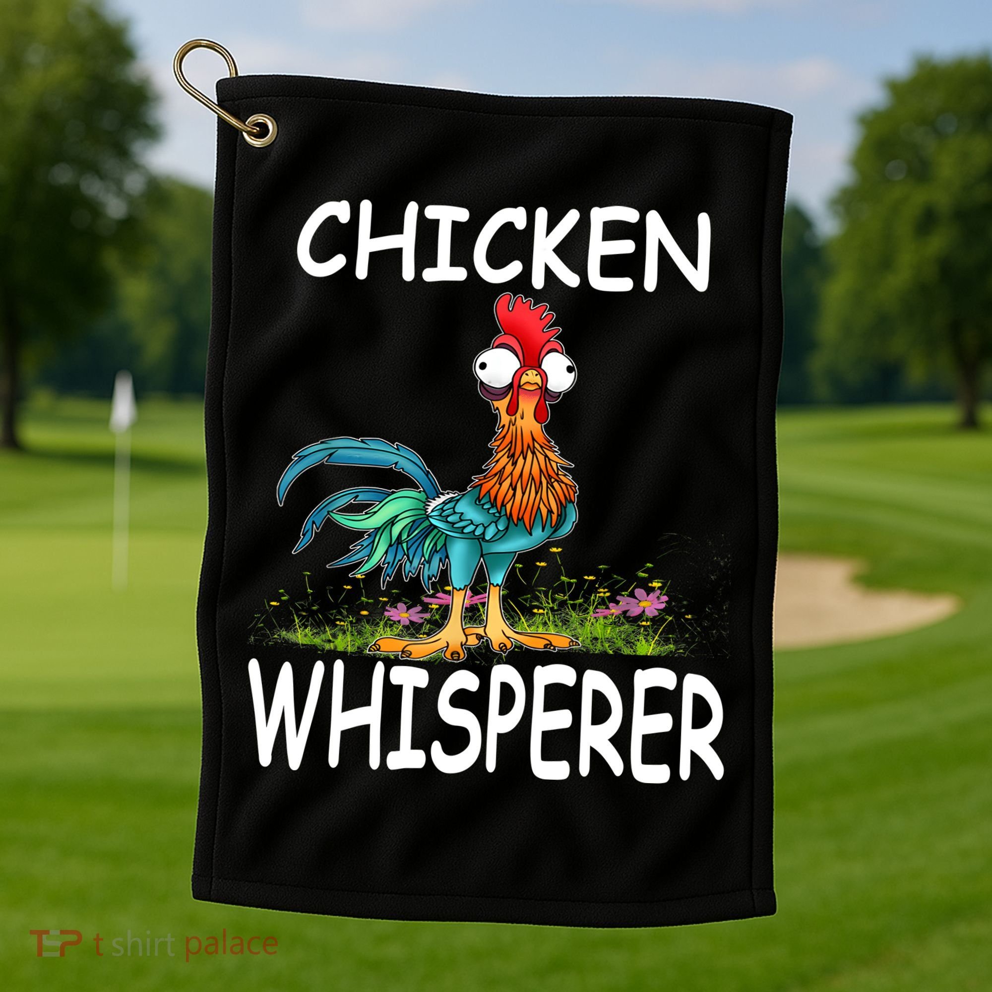 Chicken Whisperer Funny Chicken Tee For Farmers Golf Towel