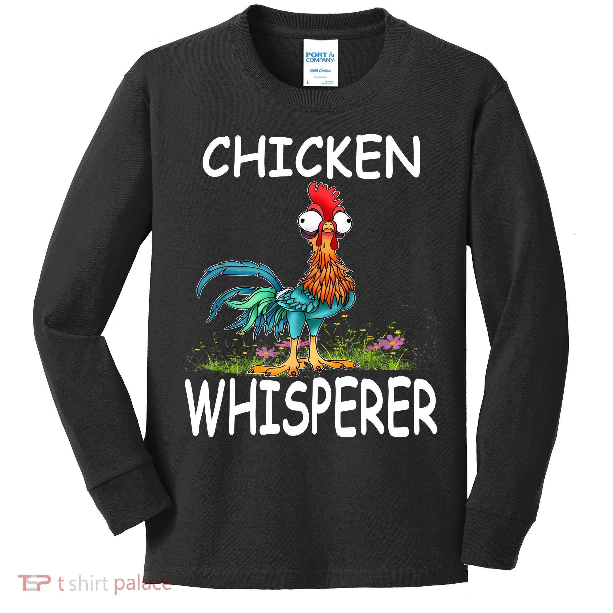 Chicken Whisperer Funny Chicken Tee For Farmers Kids Long Sleeve Shirt